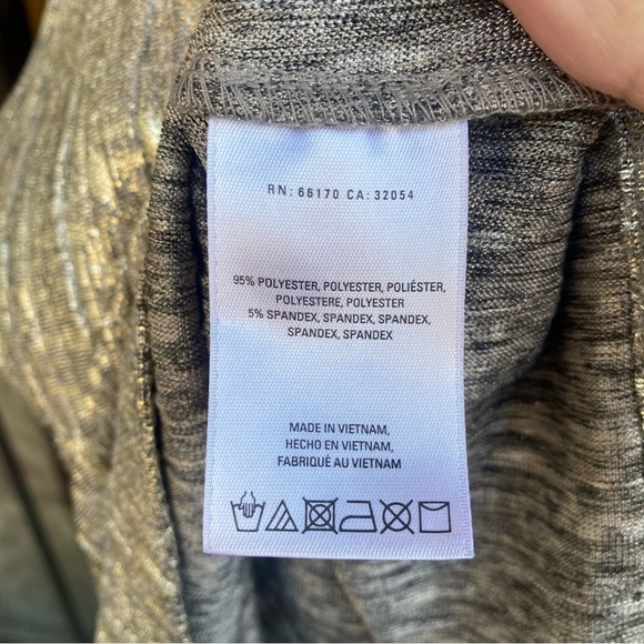 Moulinette Soeurs by Anthropologie shimmer silver gold festive tank top S - Picture 10 of 13